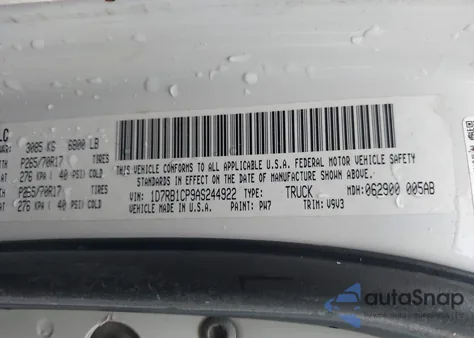 2010 Dodge Ram 1500 St из США, поврежденный, VIN 1D7RB1CP9AS244922